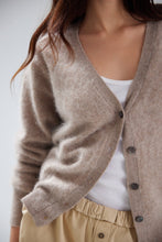 Load image into Gallery viewer, BRUSHED VIENNA CARDI | TRUFFLE
