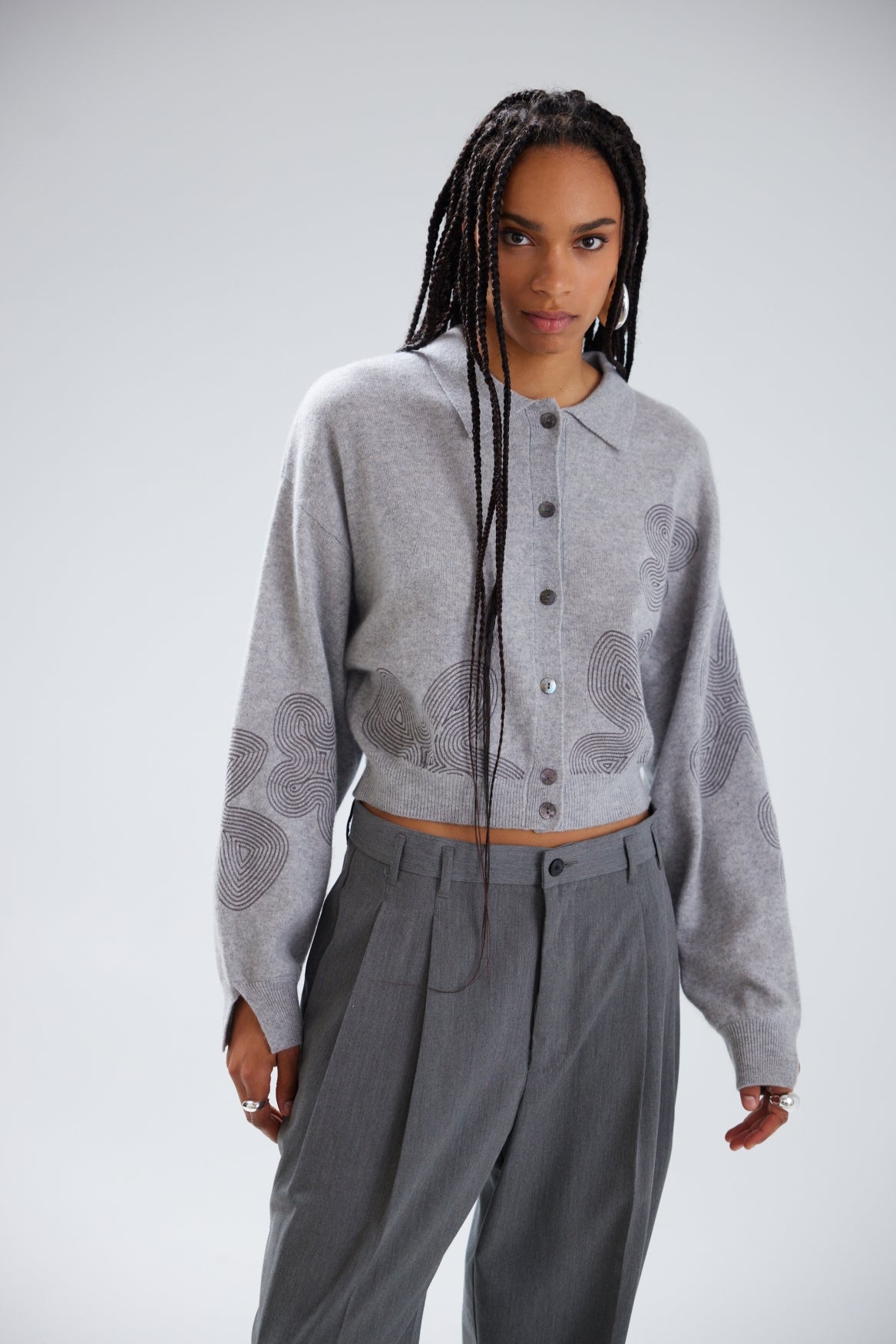 GRACIE FLORAL EMBROIDERY CARDIGAN | EVENING FLORAL